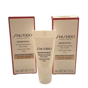 Shiseido Beneficence Wrinkle Smoothing Eye Cream Lot Of 2 (5ml) Each